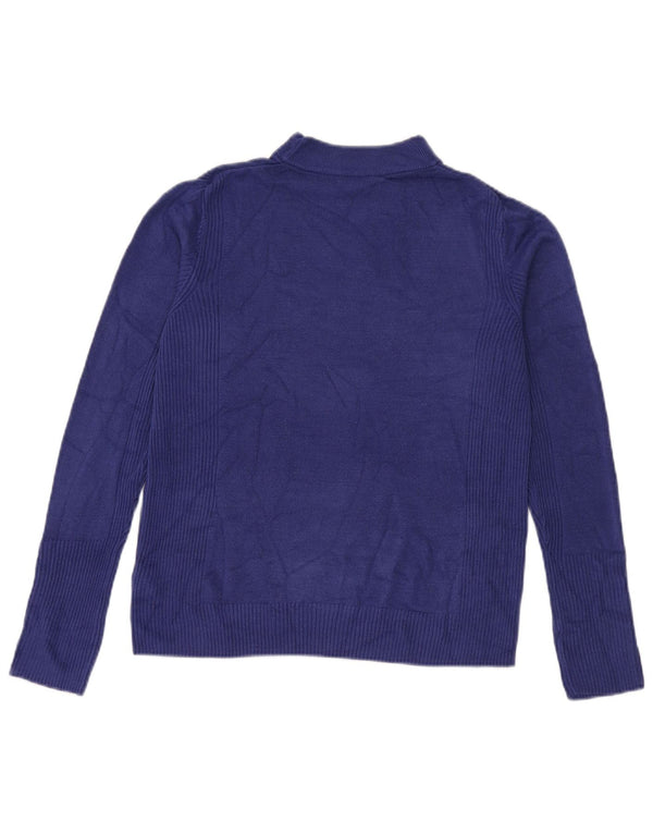 Marks & Spencer Dame Turtle Neck Jumper Sweater UK 12 Medium Navy Blue