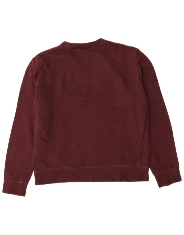 Marks & Spencer Dame Sweatshirt Jumper UK 14 Medium Bourgogne bomuld