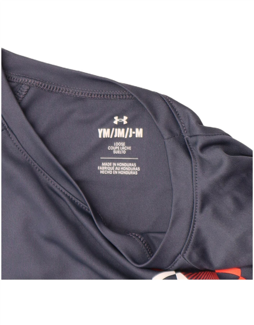 UNDER ARMOUR Drenge løs grafisk T-shirt top 9-10 år mellemgrå