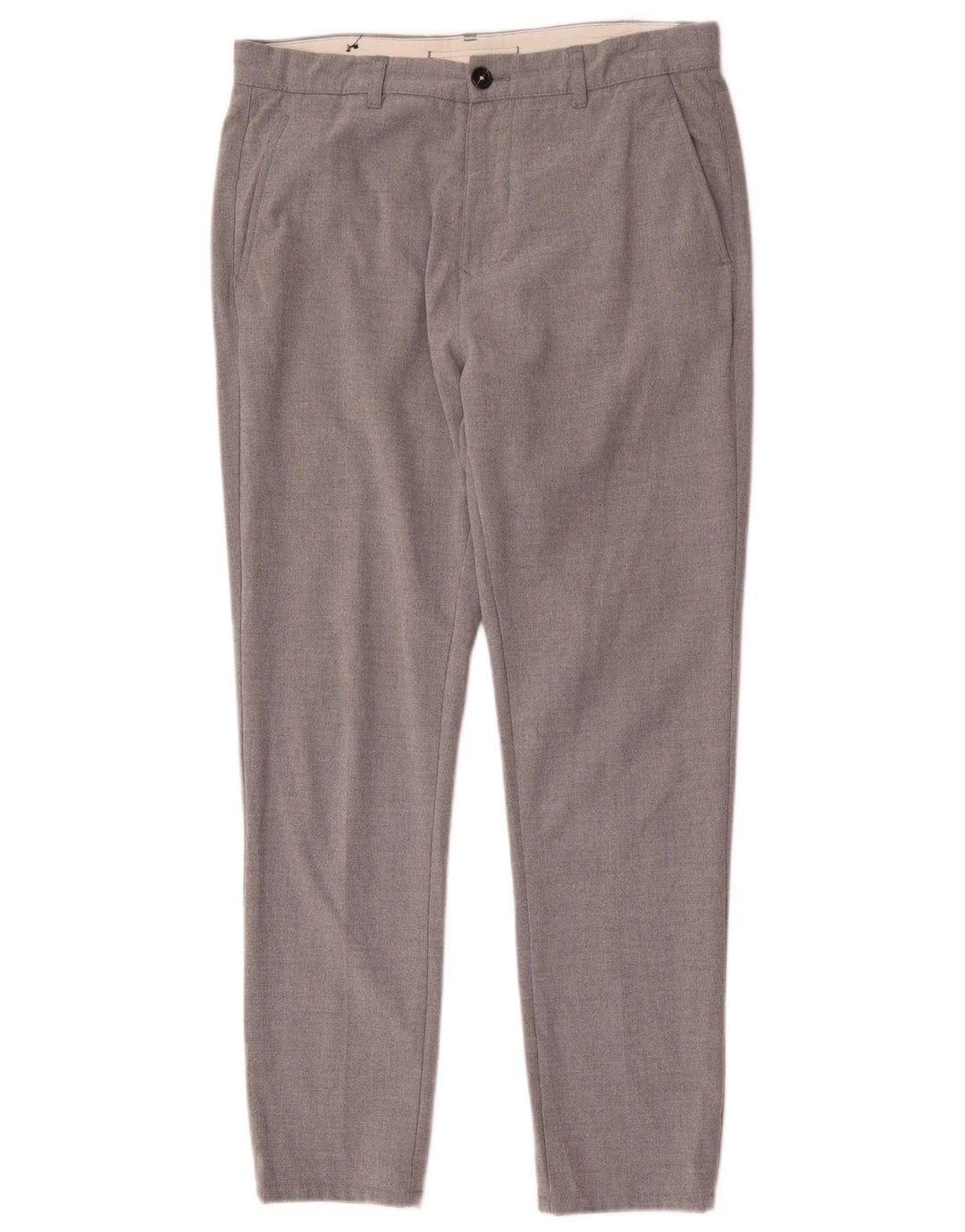 Zara Herre Slim Chino Bukser EU 42 Large W32 L28 Grå Polyester