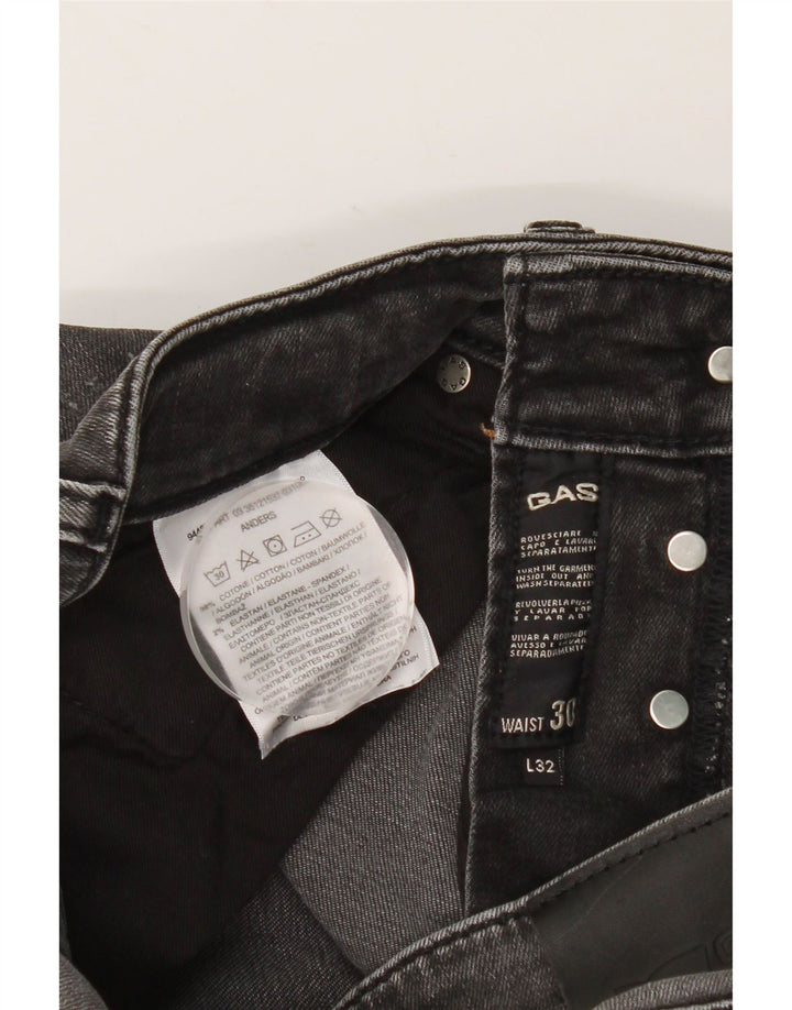 Gas Herre Anders Distressed Slim Jeans W30 L32 Grå Bomuld