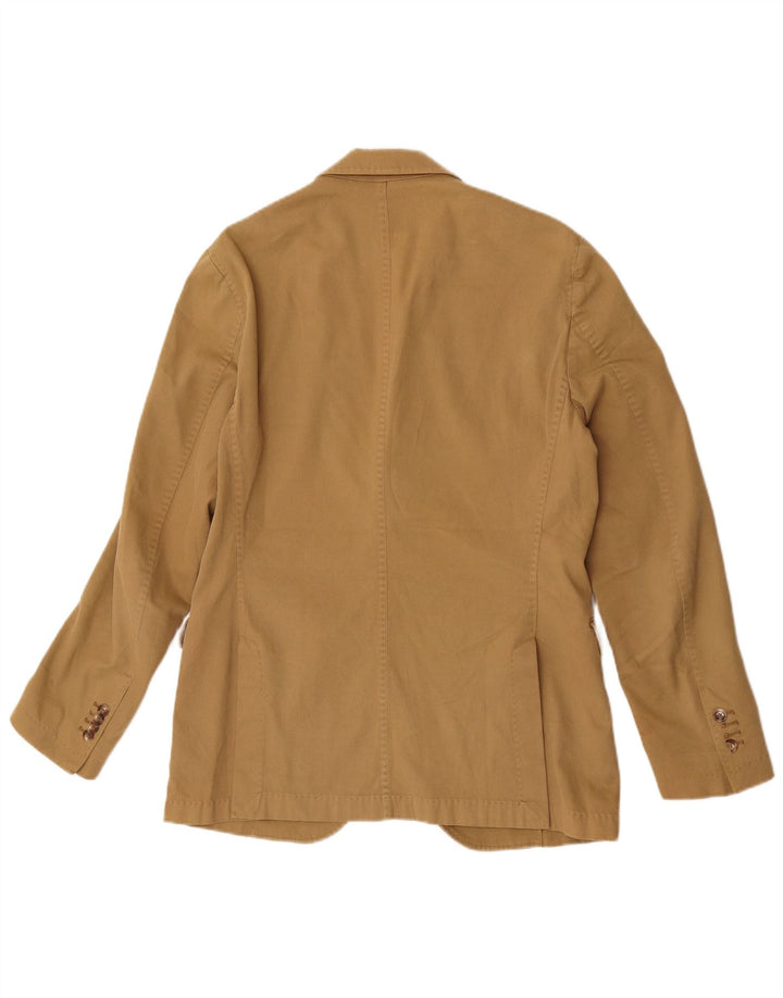 Massimo Dutti Herre 2-knaps blazerjakke EU 48 Medium Khaki Bomuld