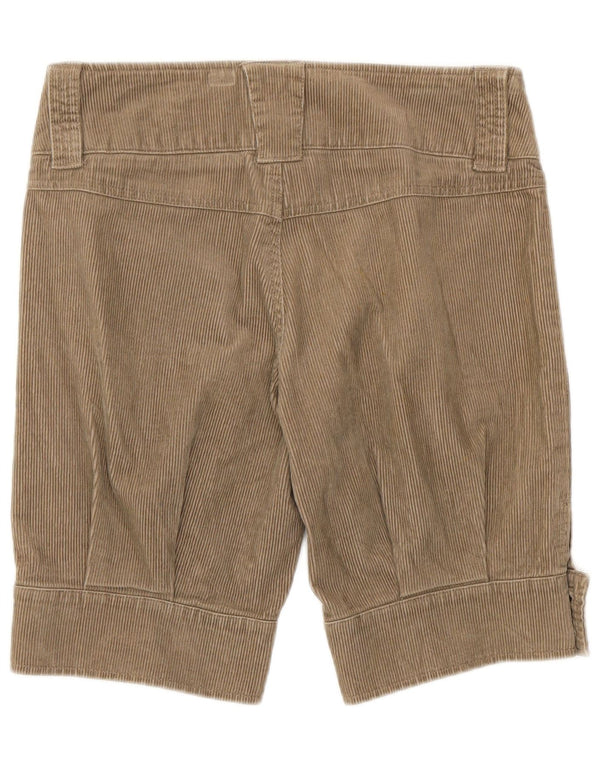 Benetton damefløjlsshorts IT 40 Medium W30 Brun bomuld