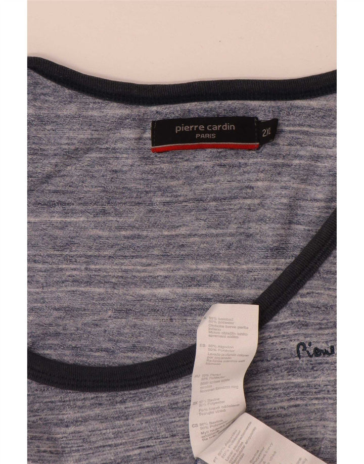 Pierre Cardin Herrevest Top 2XL Blå Flecked Bomuld