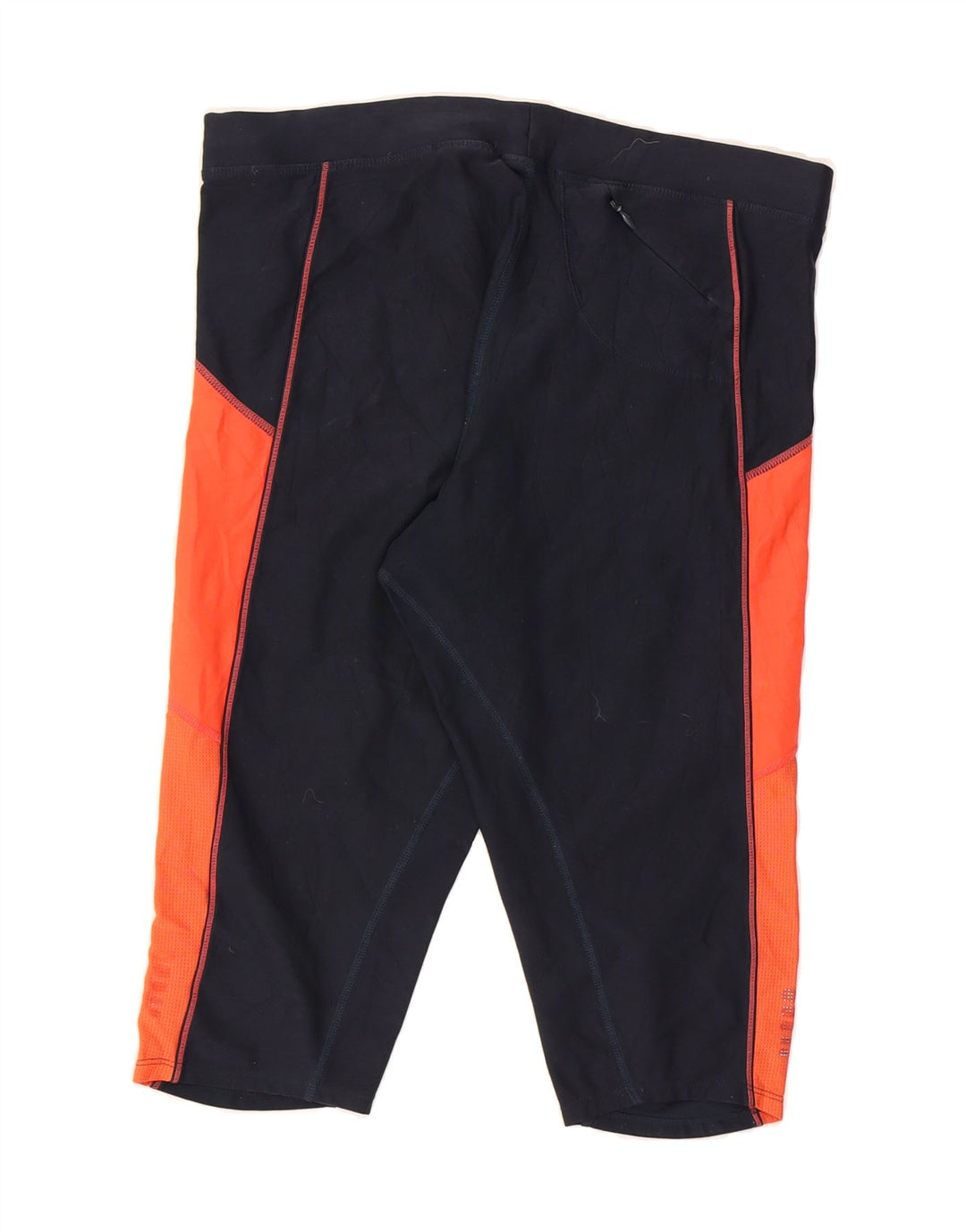 NIKE Womens Dri Fit Capri Leggings UK 8/10 Medium Navy Blue Colourblock Vintage Nike and Second-Hand Nike from Messina Hembry 
