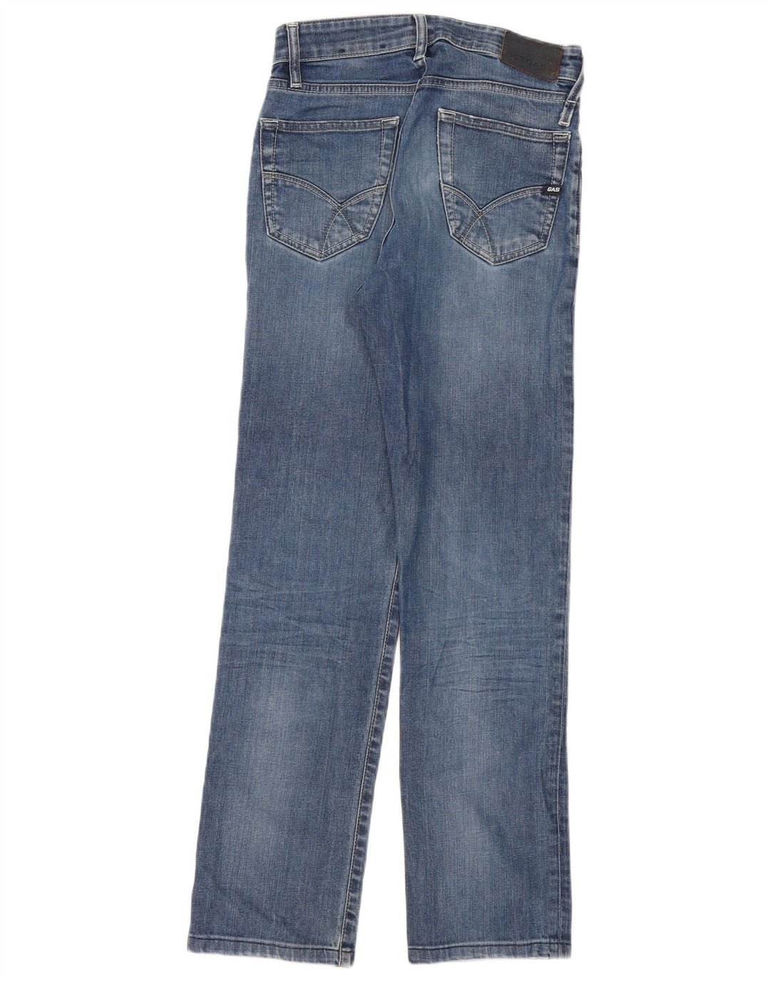 Gas Straight Jeans til kvinder W29 L30 Blå Bomuld