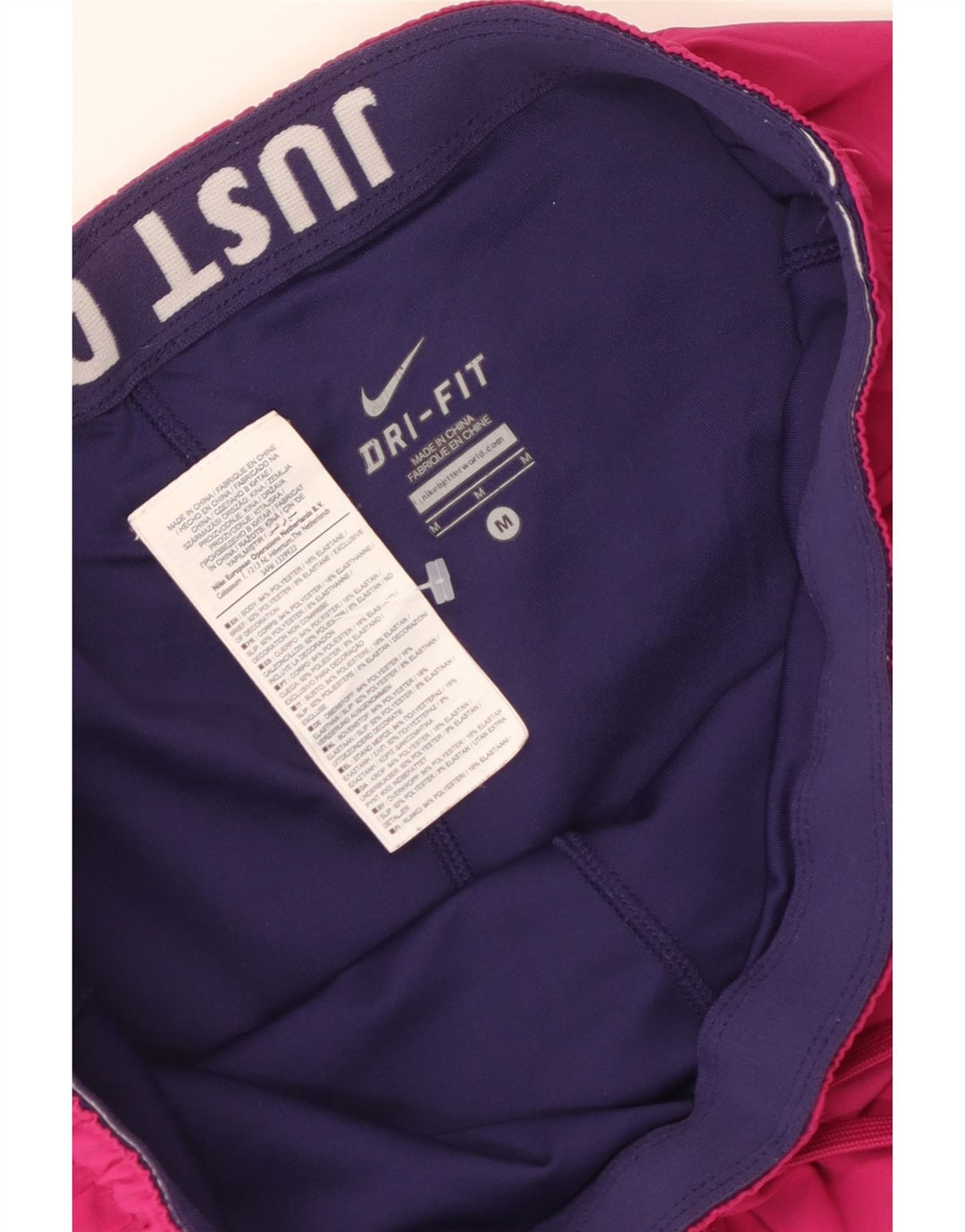 NIKE Dame Dri Fit Sportshorts UK 14 Medium Pink Polyester