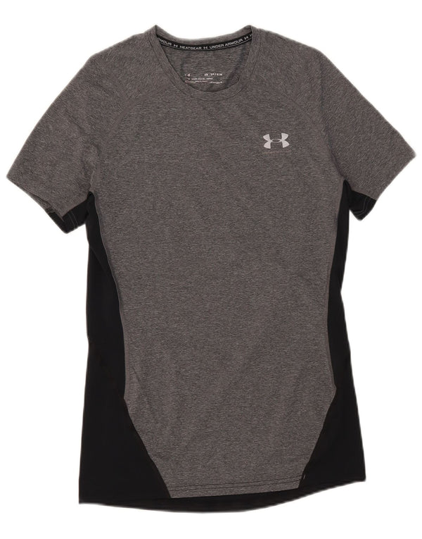 Under Armour Herre Heat Gear T-Shirt Top XS Grå Colourblock