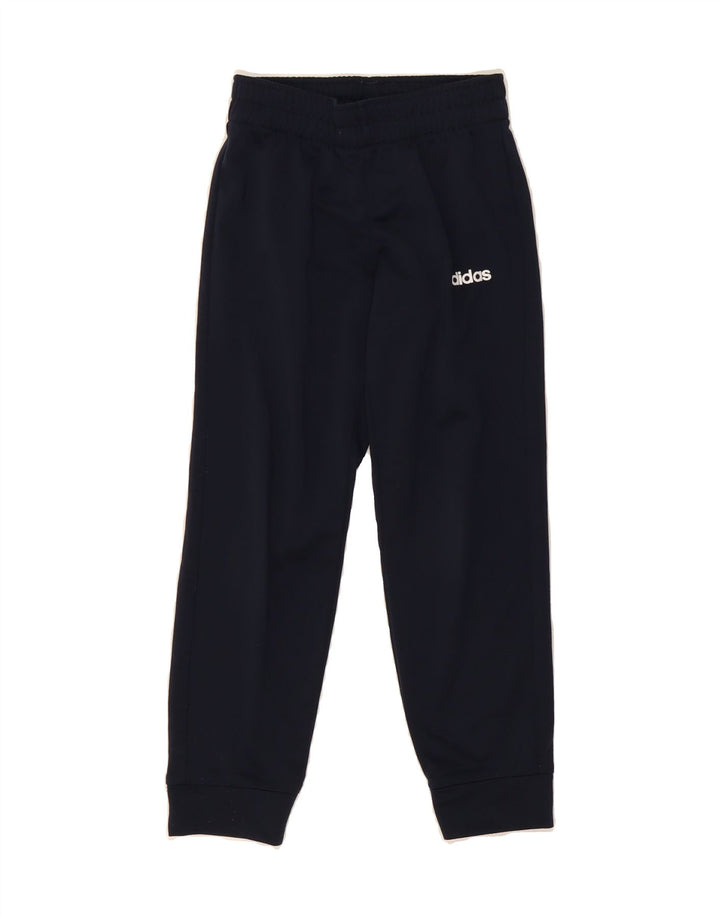 ADIDAS Boys Tracksuit Trousers Joggers 5-6 Years  Navy Blue Polyester Vintage Adidas and Second-Hand Adidas from Messina Hembry 