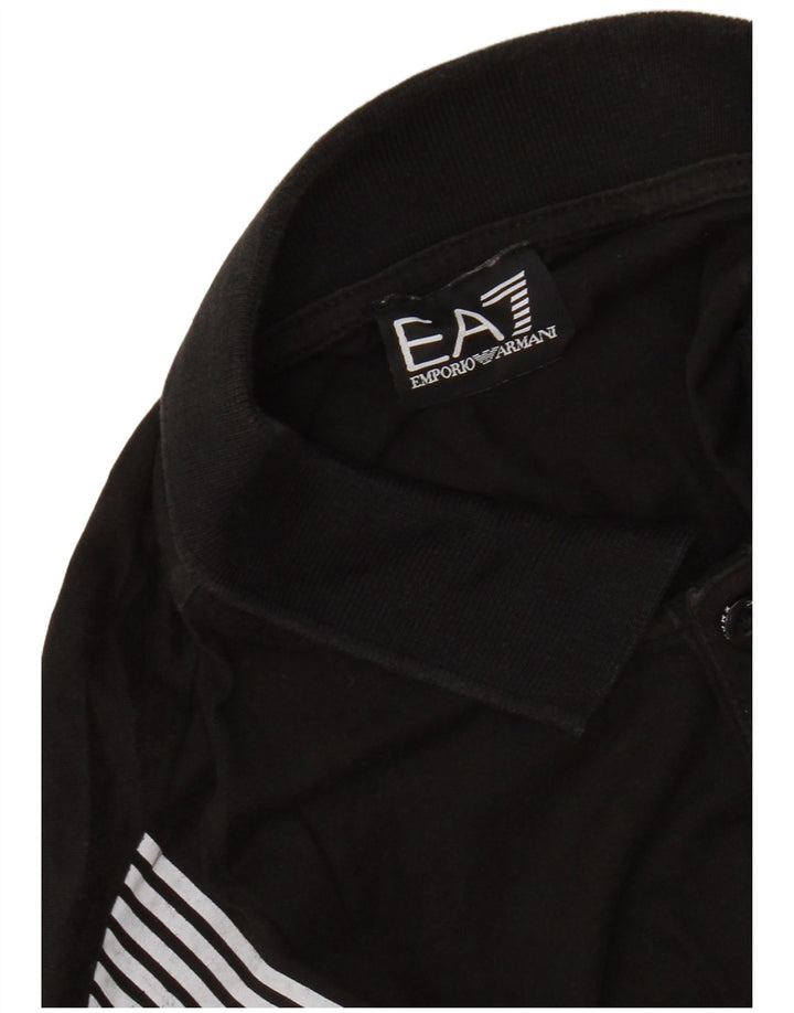 EMPORIO ARMANI Grafisk poloshirt til mænd Lille sort stribet