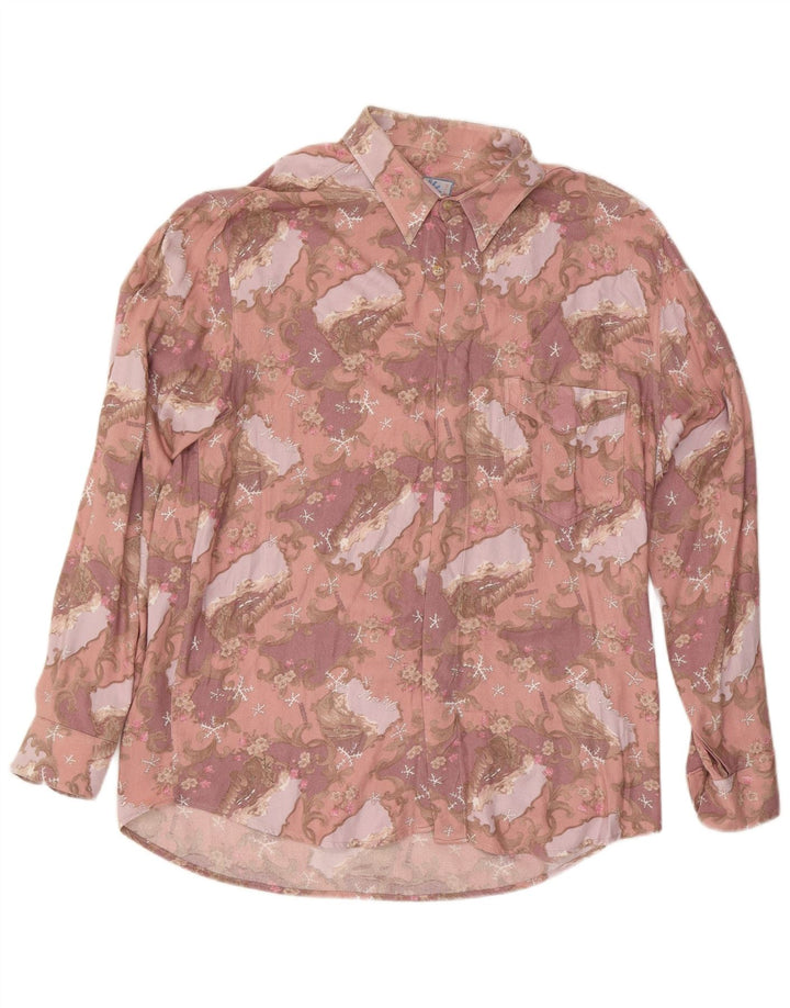 Azzurra Herreskjorte XL Pink Floral Viscose