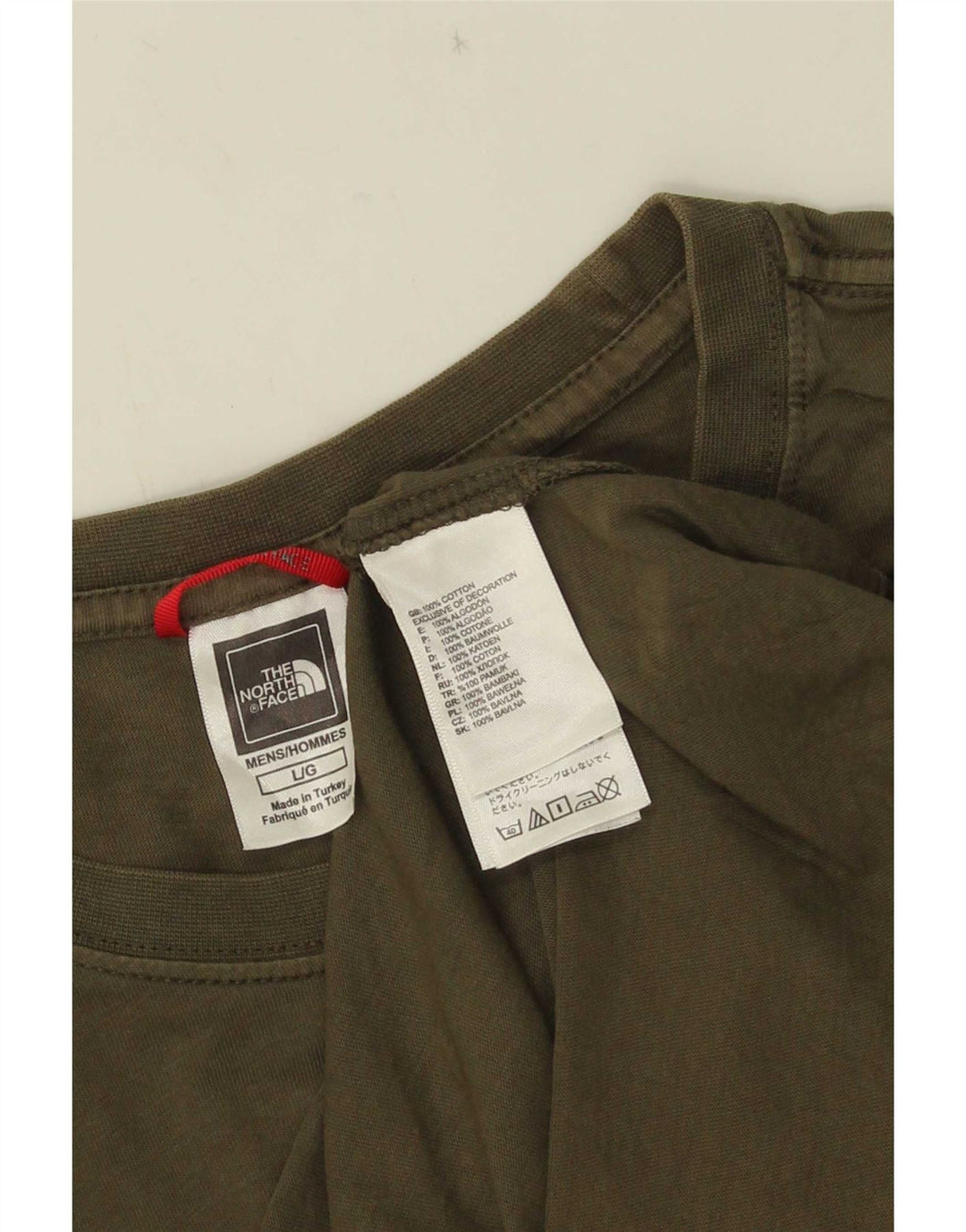 The North Face Herre T-Shirt Top Stor Khaki Bomuld