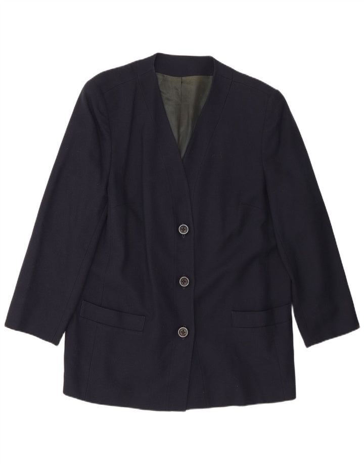 Personal Choice Dame 3-knaps blazerjakke UK 18 XL Marineblå Uld