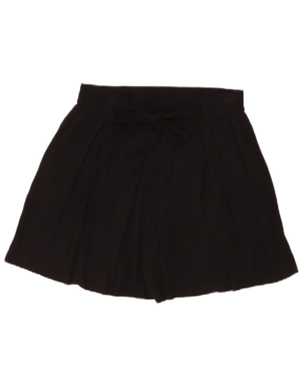 Zara Kvinders Højtaljede Casual Shorts Medium W28 Sort Viscose