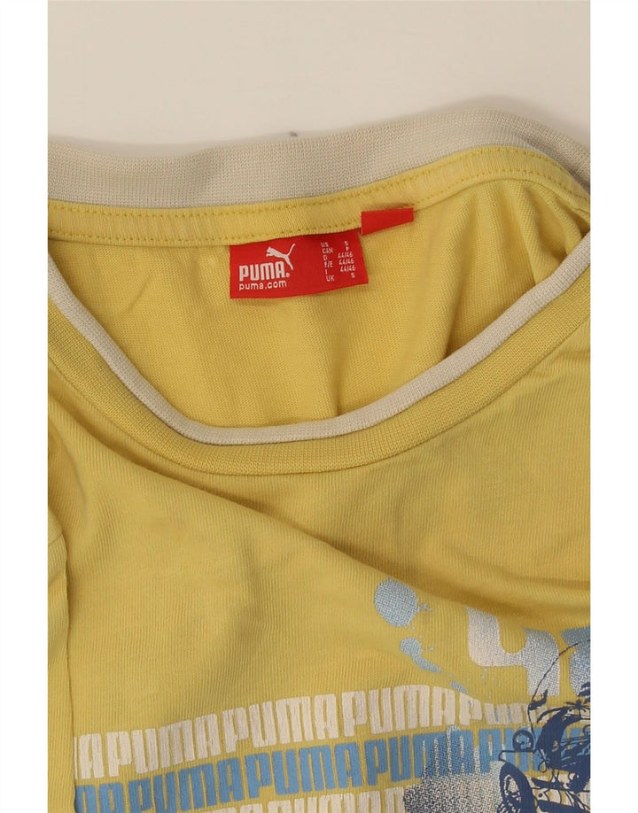 Puma Herre Grafisk T-Shirt Top Lille Gul
