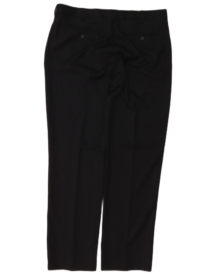 Izod Straight Suit Bukser til mænd W36 L32 Sort polyester