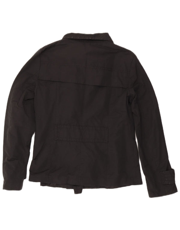 Zara Short Pea Coat til kvinder DK 18 XL Sort bomuld