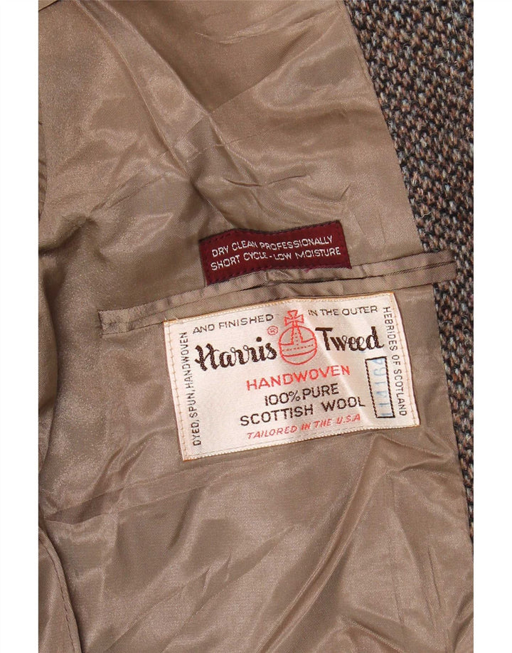 Harris Tweed Herre 2-knaps blazerjakke UK 38 Medium Grey Wool