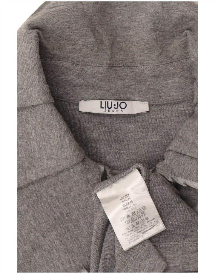 Liu Jo Dame Cardigan Top UK 12 Medium Grå Bomuld