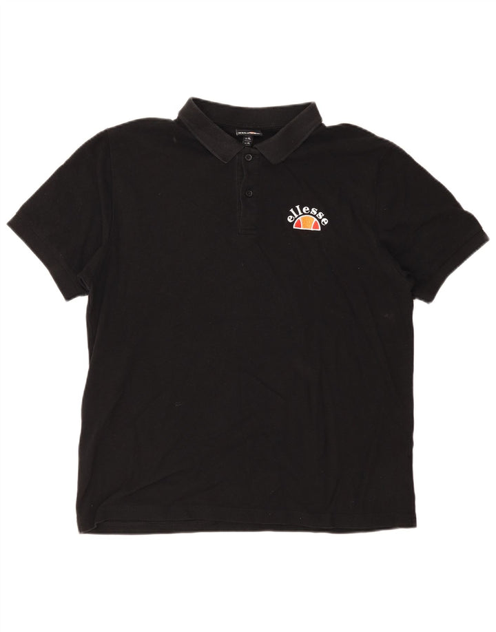 Ellesse Herre Polo Shirt XL Sort Bomuld