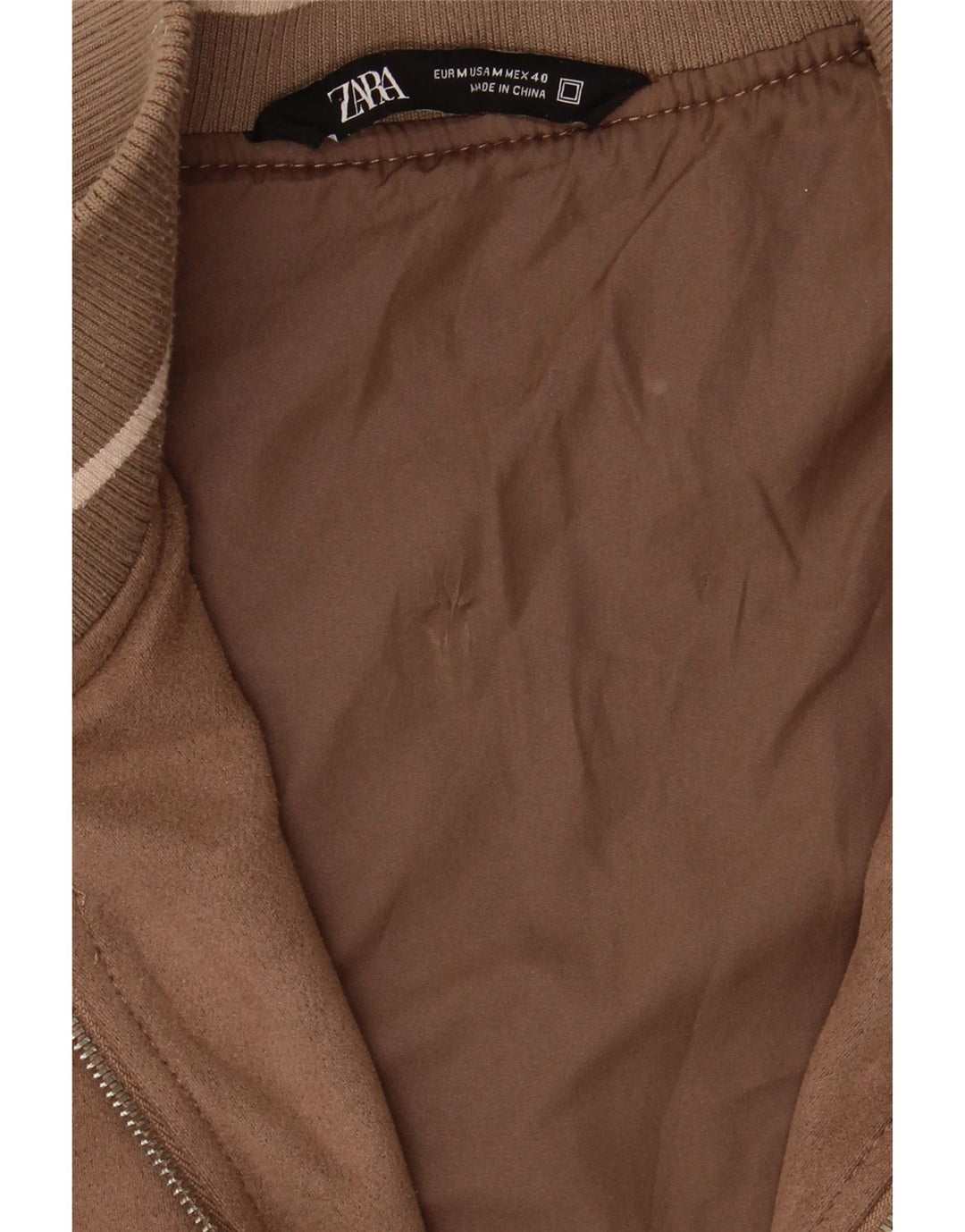Zara Bomber Jacket UK 38 Medium Brun