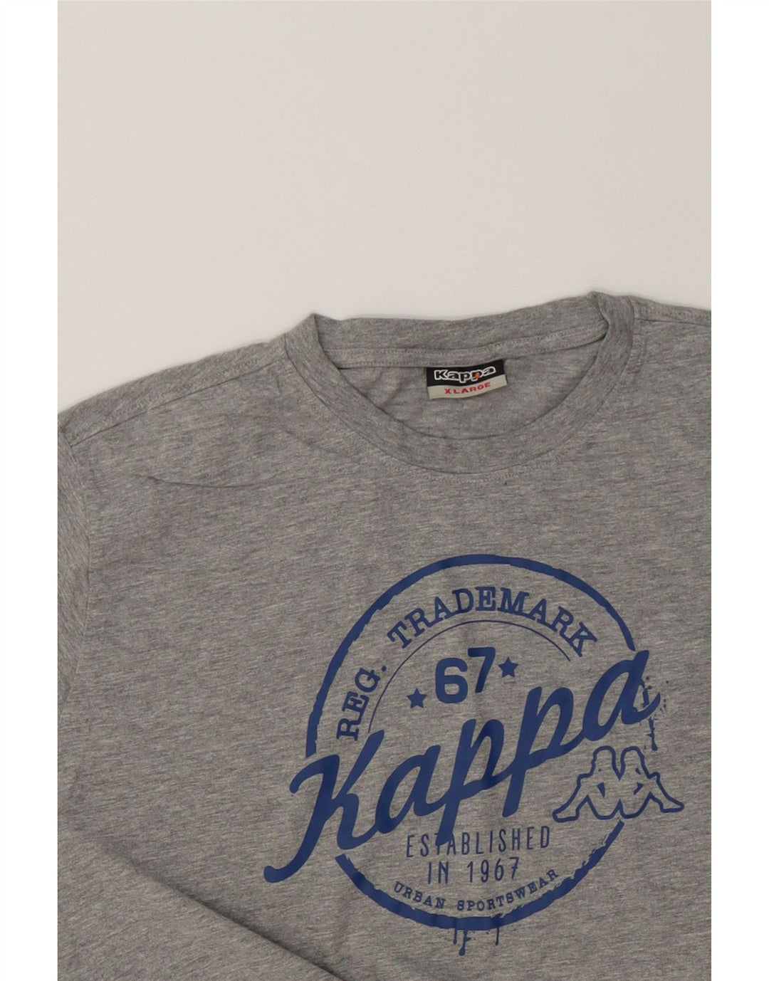KAPPA Mens Graphic T-Shirt Top XL Grey Cotton Vintage Kappa and Second-Hand Kappa from Messina Hembry 