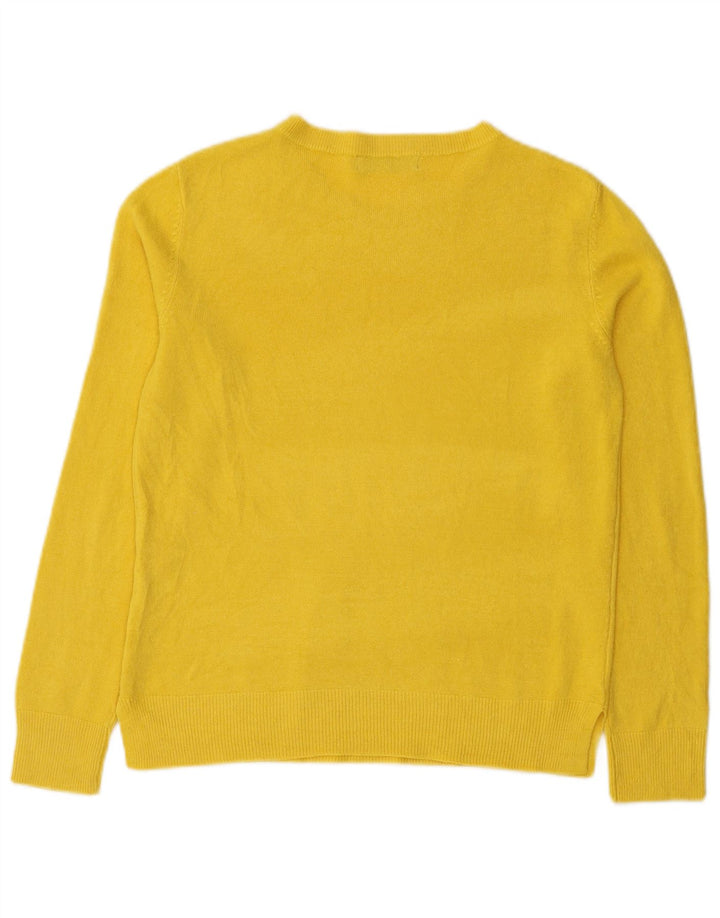 Marks & Spencer Dame sweater med rund hals DK 12 Medium Gul