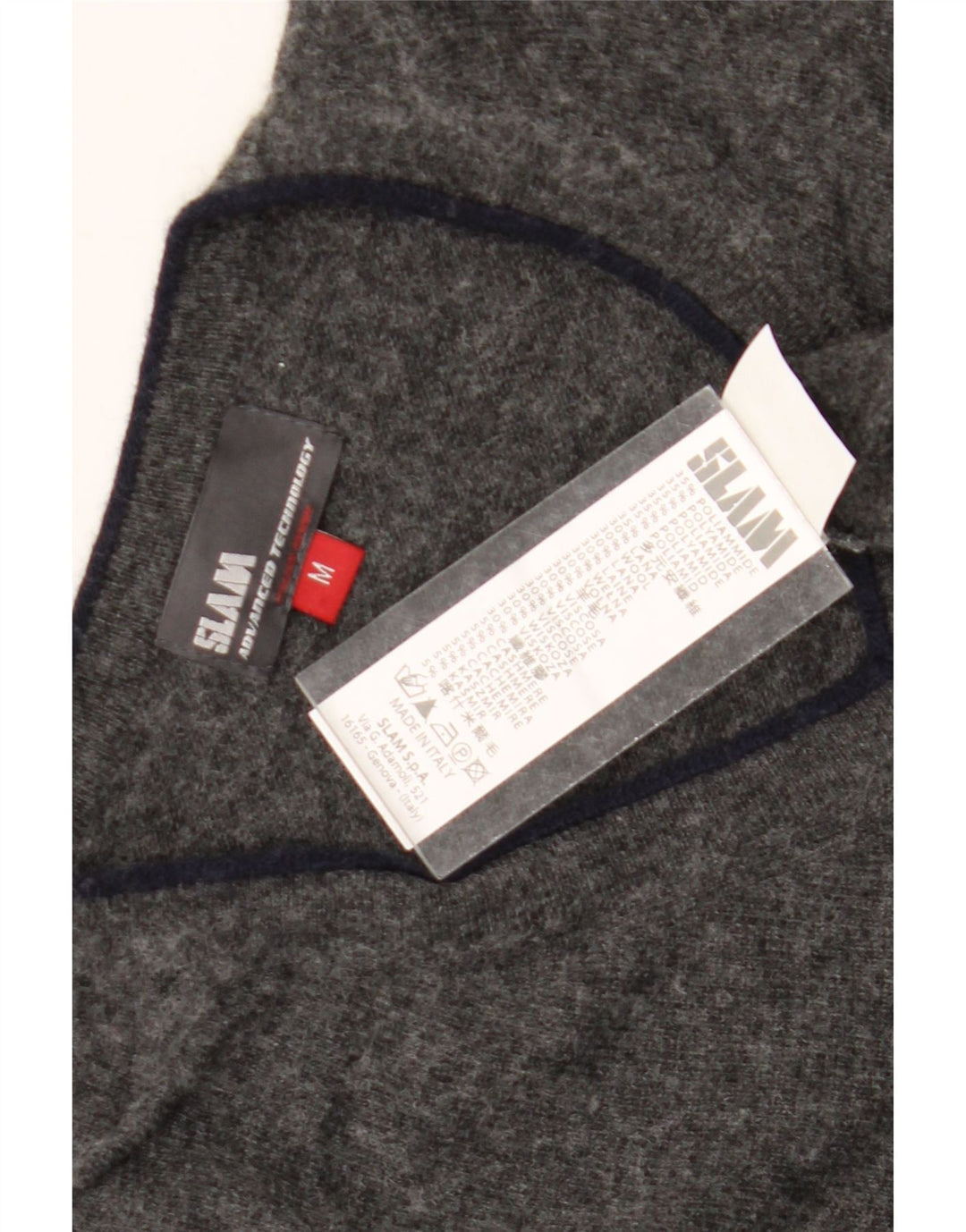 Slam Herre V-hals sweater mellemgrå polyamid
