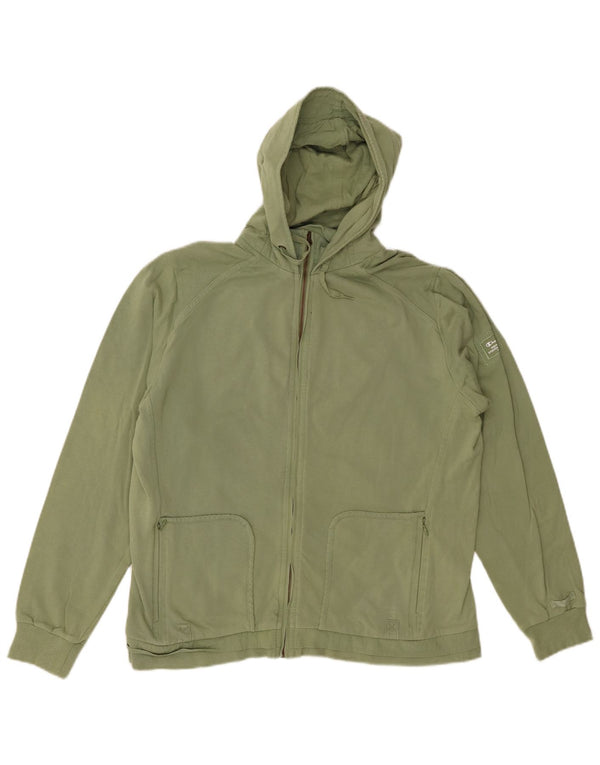 CHAMPION Dame-hættetrøje med lynlås UK 14 Medium Khaki Bomuld