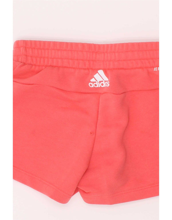 Adidas Girls Aeroready Graphic Sports Shorts 7-8 år Pink Bomuld