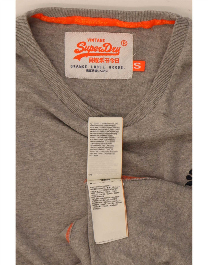 Superdry herre top langærmet lille grå bomuld