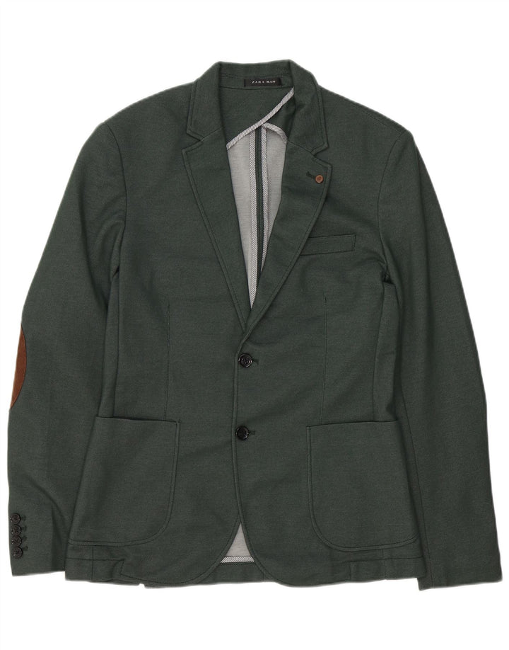 Zara Herre 2-knaps blazerjakke UK 38 Medium Green