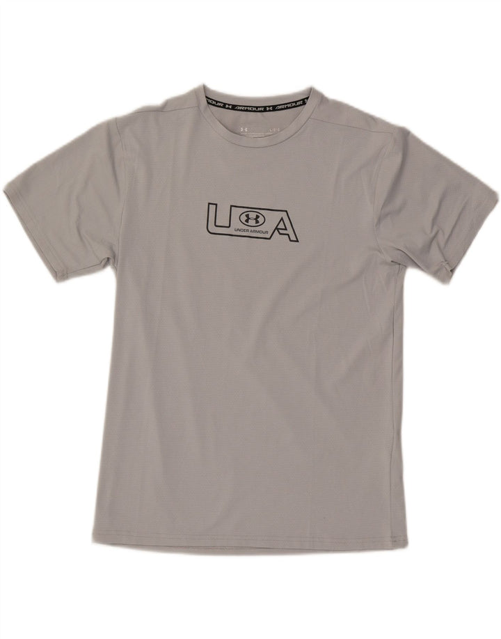 Under Armour Herre Grafisk T-Shirt Top Stor Grå Polyester