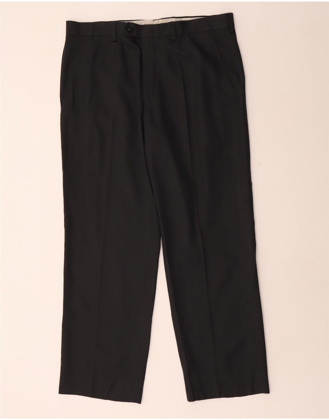 Marks & Spencer Straight Suit Bukser til mænd W34 L29 Grå polyester