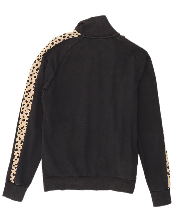 Puma Womens Oversized træningsdragt Top Jacket UK 10 Small Black Animal Print