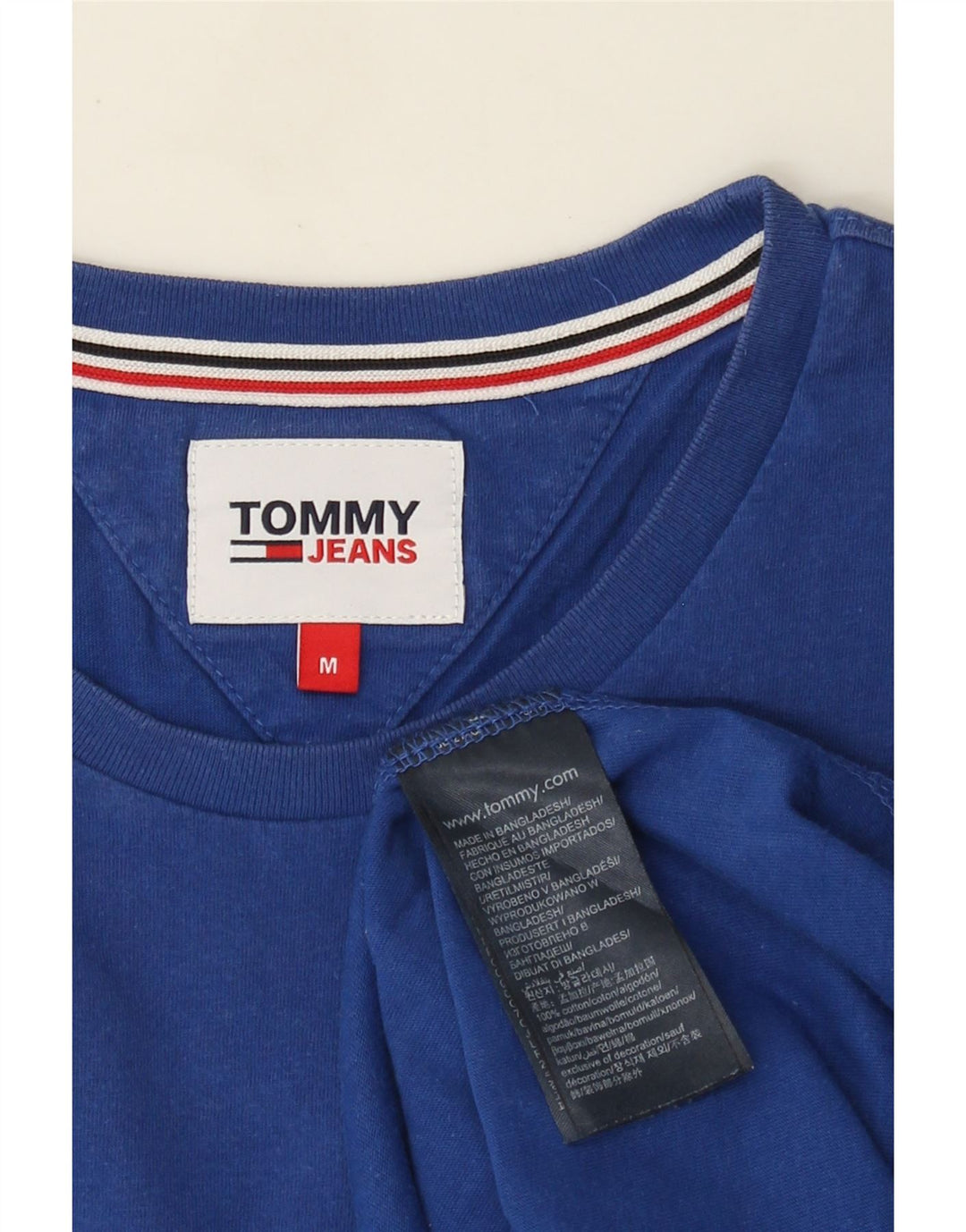 Tommy Hilfiger Herre T-shirt Top Medium Blue Bomuld