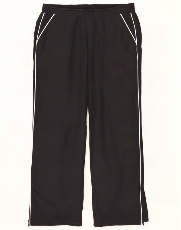 Marks & Spencer Womens Tracksuit Trousers UK 12 Medium Black Polyester