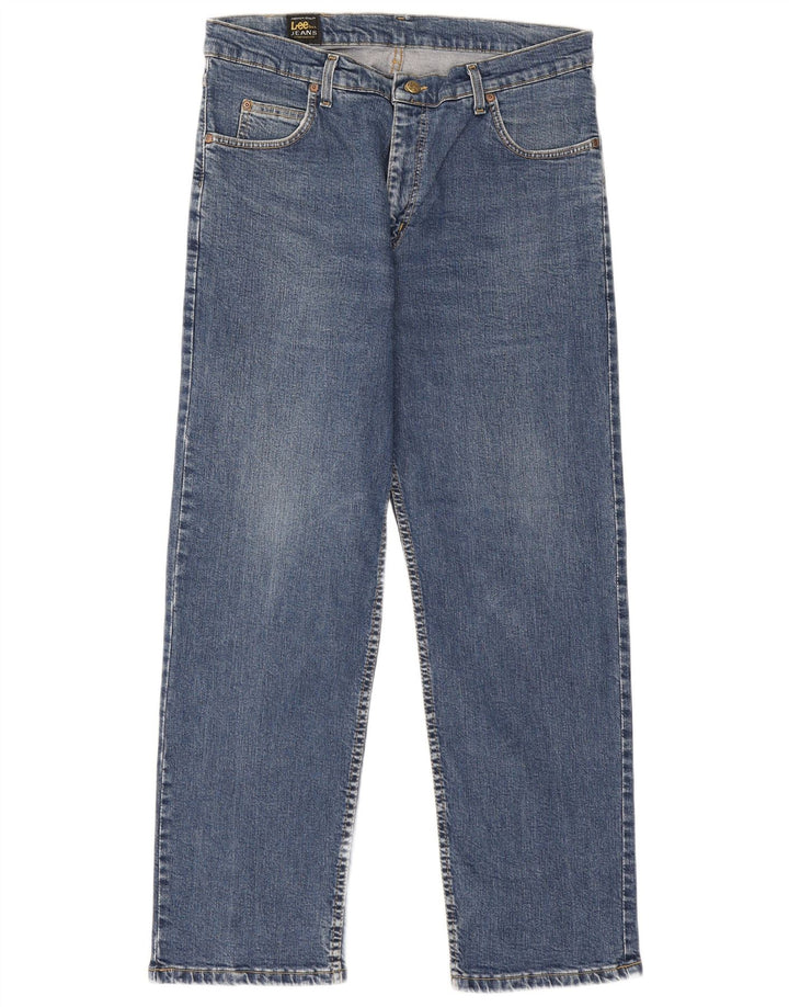 Lee Mens Brooklyn Straight Jeans W36 L30 Blå Bomuld