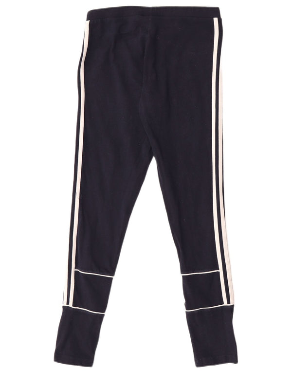 Adidas Dame Leggings UK 10 Small Navy Blue Bomuld