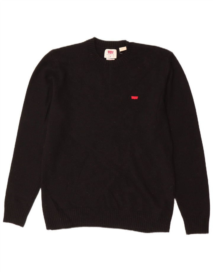 Levi's Herre Standard Crew Neck Jumper Sweater Medium Sort Uld