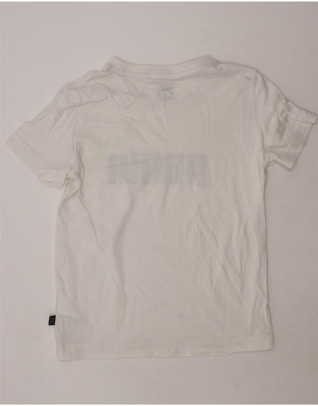 PUMA Boys Graphic T-Shirt Top 9-10 Years White Cotton Vintage Puma and Second-Hand Puma from Messina Hembry 