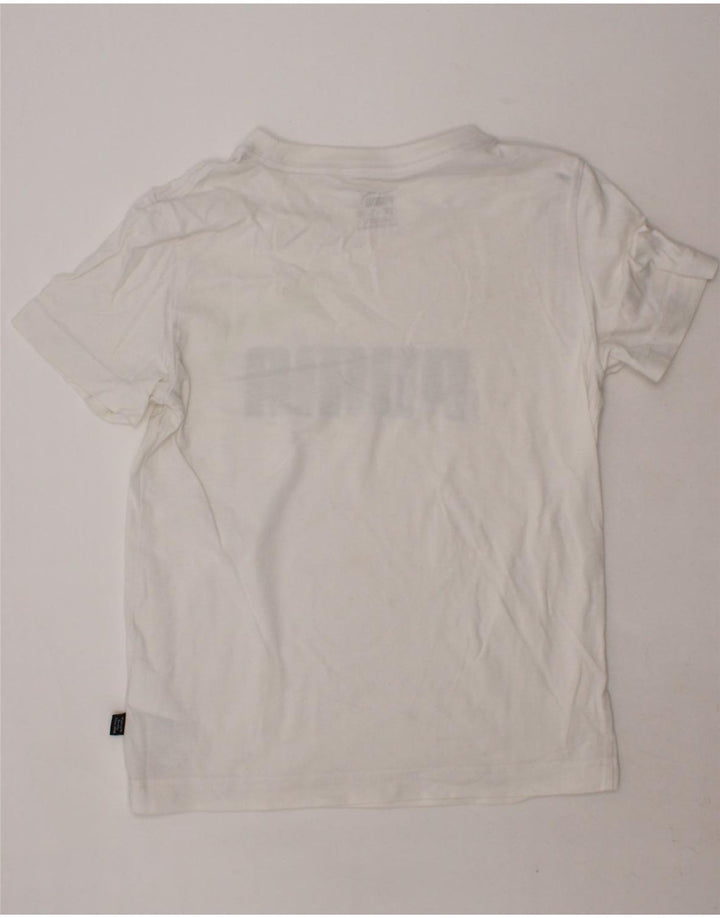 PUMA Boys Graphic T-Shirt Top 9-10 Years White Cotton Vintage Puma and Second-Hand Puma from Messina Hembry 