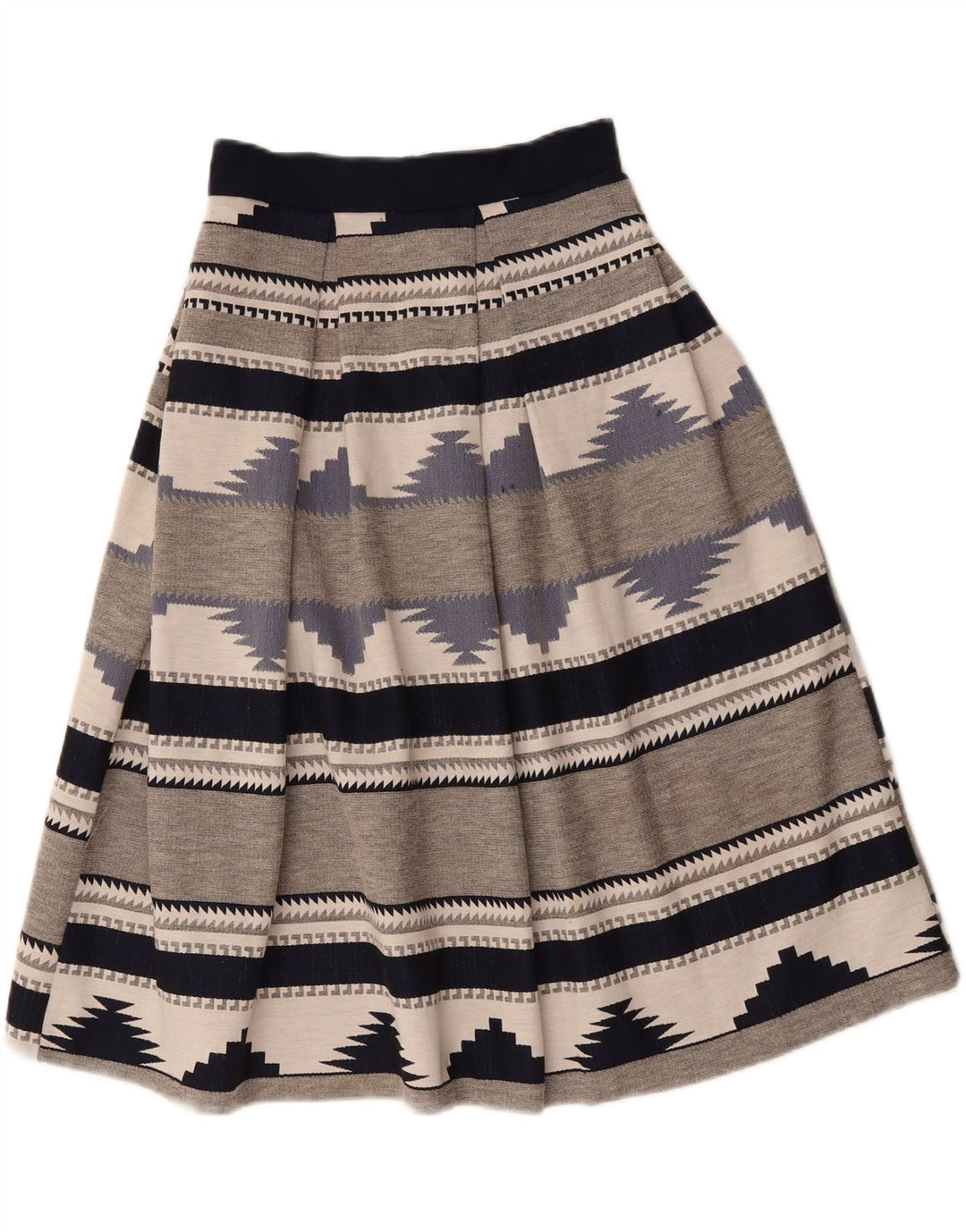 CLOSET Womens A-Line Skirt UK 10 Small W28  Grey Geometric Vintage CLOSET and Second-Hand CLOSET from Messina Hembry 