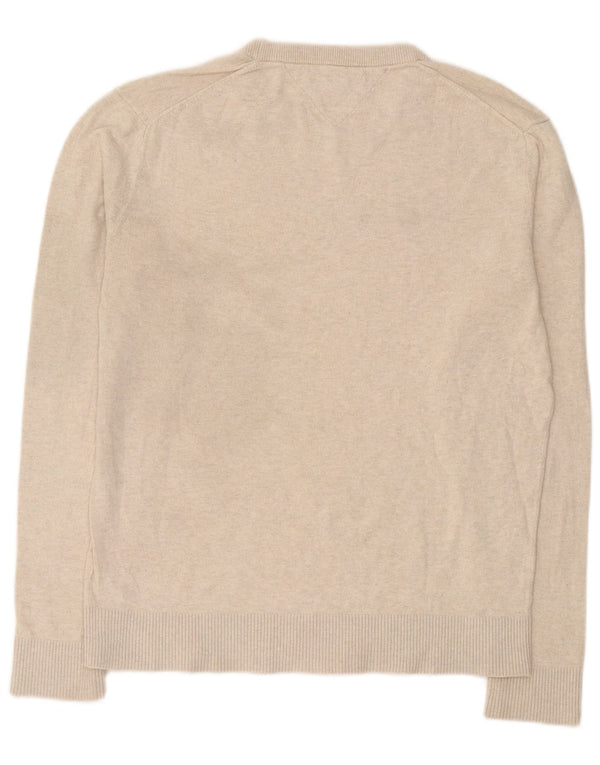 Tommy Hilfiger Herre Crew Neck Jumper Sweater XL Beige Bomuld