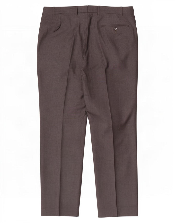 Marks & Spencer Herre Autograph Straight Suit Bukser W36 L31 Grå Uld