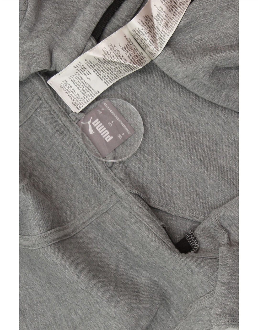 PUMA Hættetrøje med lynlås til mænd Small Grå Colourblock Bomuld