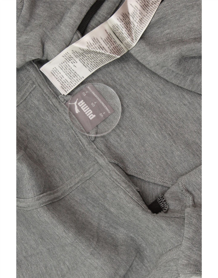 PUMA Hættetrøje med lynlås til mænd Small Grå Colourblock Bomuld