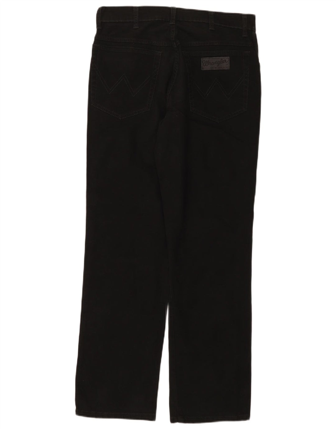 Wrangler Herre Texas Stretch Straight Jeans W33 L30 Sort Bomuld