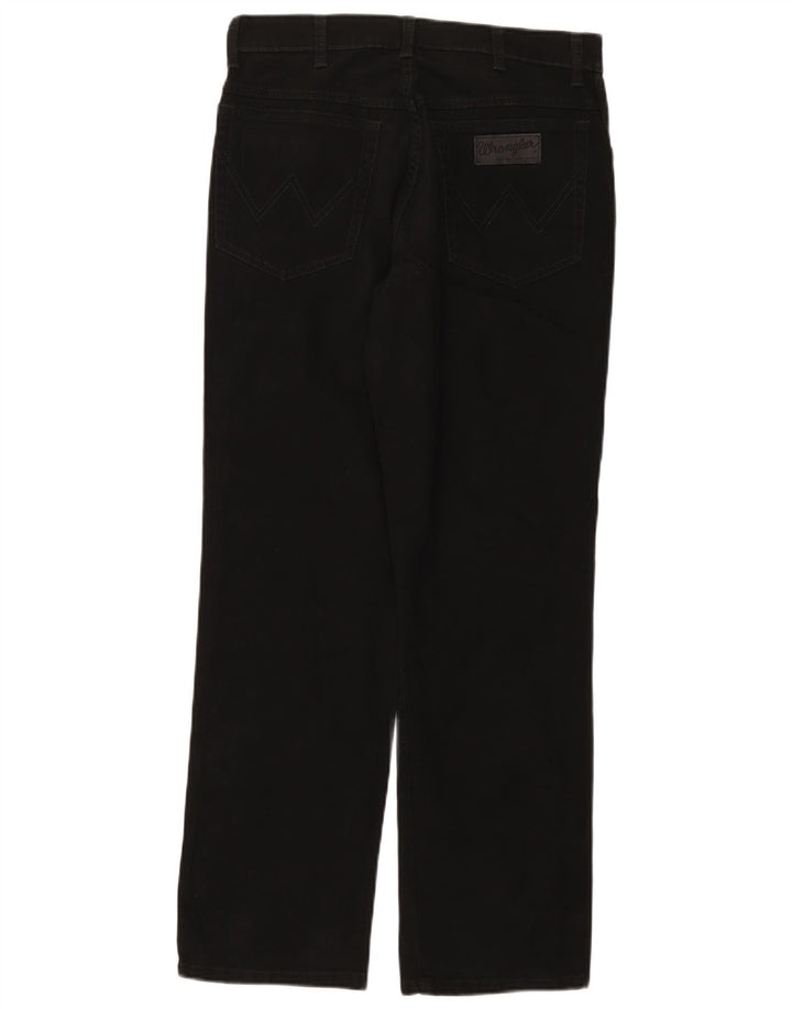 Wrangler Herre Texas Stretch Straight Jeans W33 L30 Sort Bomuld