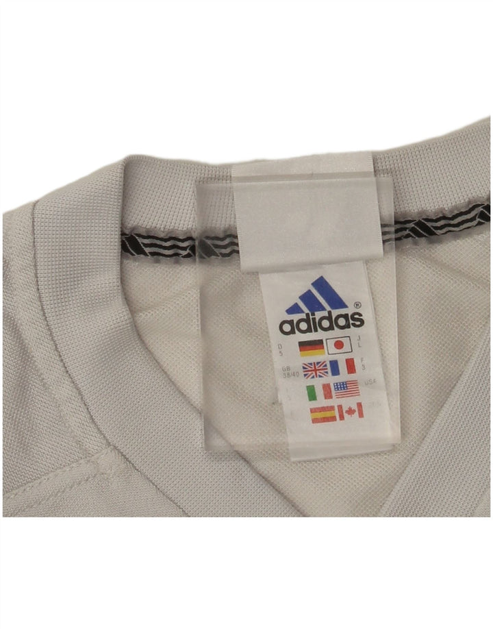 Adidas Herre T-Shirt Top UK 38/40 Medium Grey Polyester